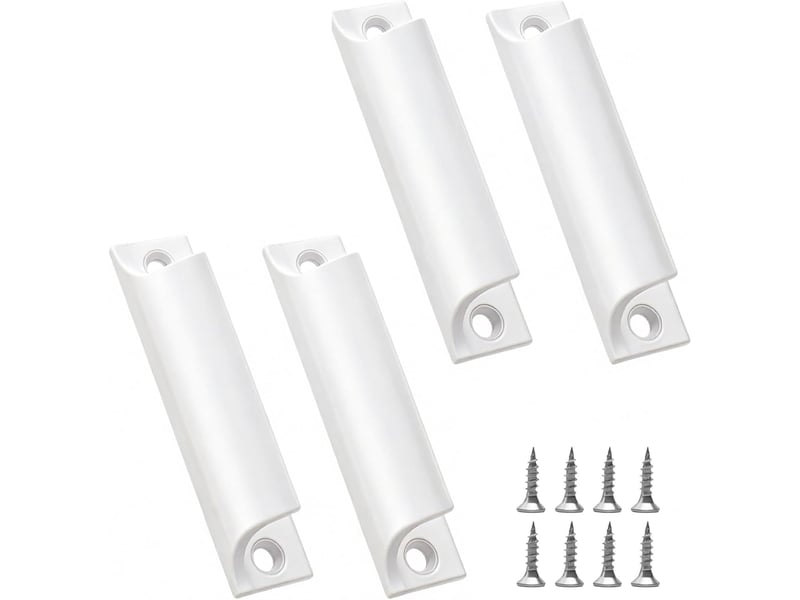  Lot de 4 poignées de porte de balcon extérieures en alliage d'aluminium avec vis en acier inoxydable  - Conforama A
