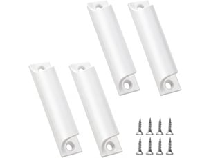 Lot de 4 poignées de porte de balcon extérieures en alliage d'aluminium avec vis en acier inoxydable