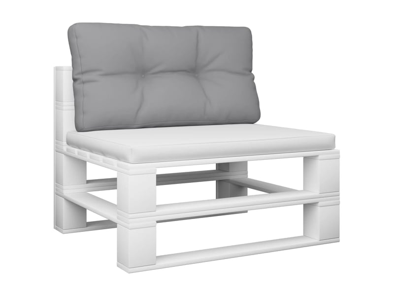  Coussin de palette, coussin de chaise, coussin de canapé gris 80x40x12 cm tissu cf55353  - Conforama C