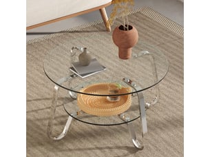 Table rond(e) coloris argenté <strong>ATELIER CONFORTIEL</strong> <strong></strong> - 80 cmx80 cm