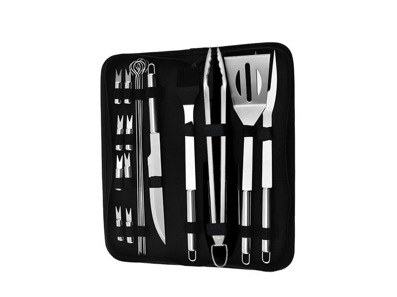  Ensemble ustensiles barbecue en acier inoxydable professionnel 18pcs  - Conforama A