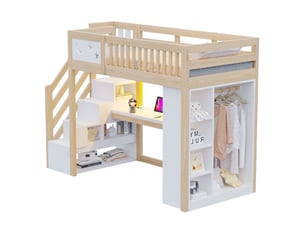 Lit mezzanine 90x200 cm <strong></strong> <strong>evarich</strong> coloris naturel