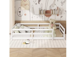 Lit 2 places 140x200 cm <strong>OKWISH</strong>  <strong></strong> coloris blanc