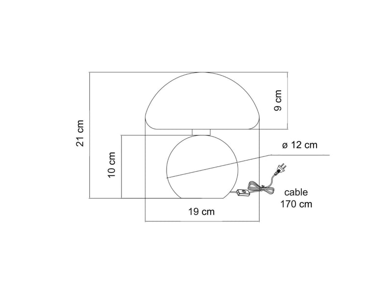  Petite lampe à poser champignon dorée tactile - leonie Leonie - Conforama E