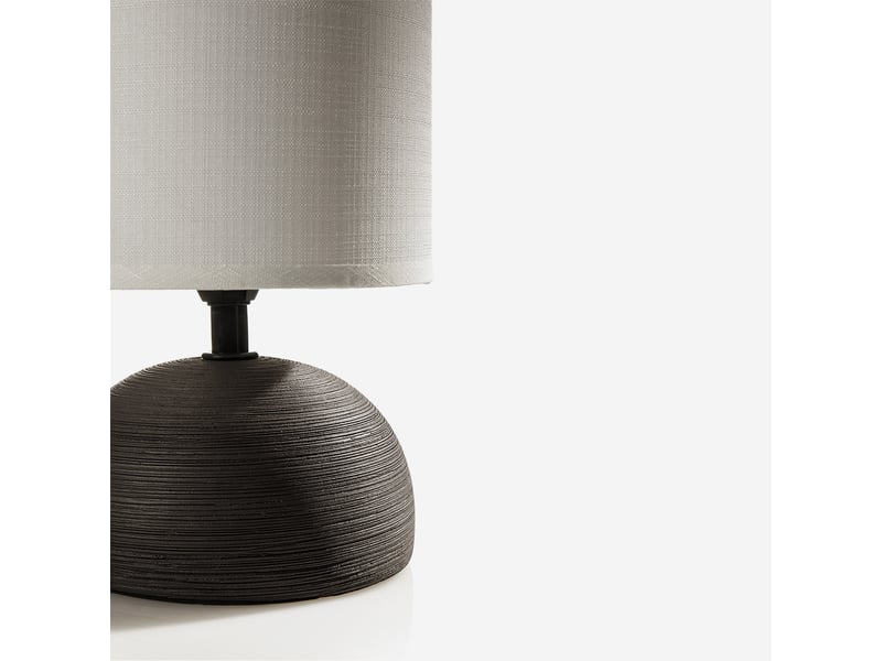  Lampe de table en céramique et tissu aurilia - marron  - Conforama C