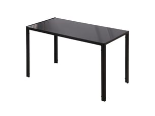 Table à manger, table de cuisine, grande table, design moderne, 120 cm x 60 cm x 75 cm, noire