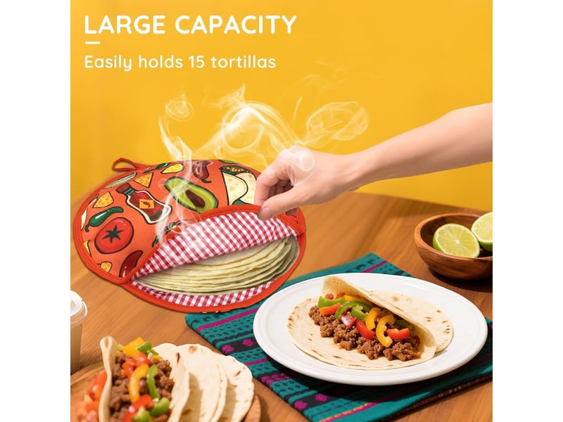  Sac isotherme pour tortillas de 30 cm - sac isolant - maintient les aliments au chaud pendant 90 minutes  - Conforama B