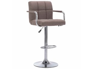 Tabouret de bar, chaise de bar taupe tissu shl2017