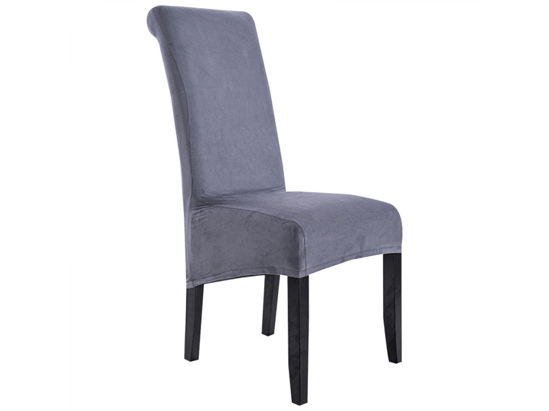  Ensemble monobloc de housses de chaise élastiques gris foncé, grande taille, amovibles et lavables, convenant à la décoration de restaurants, hôtels XLH-ZLS-009234ZLS - Conforama A