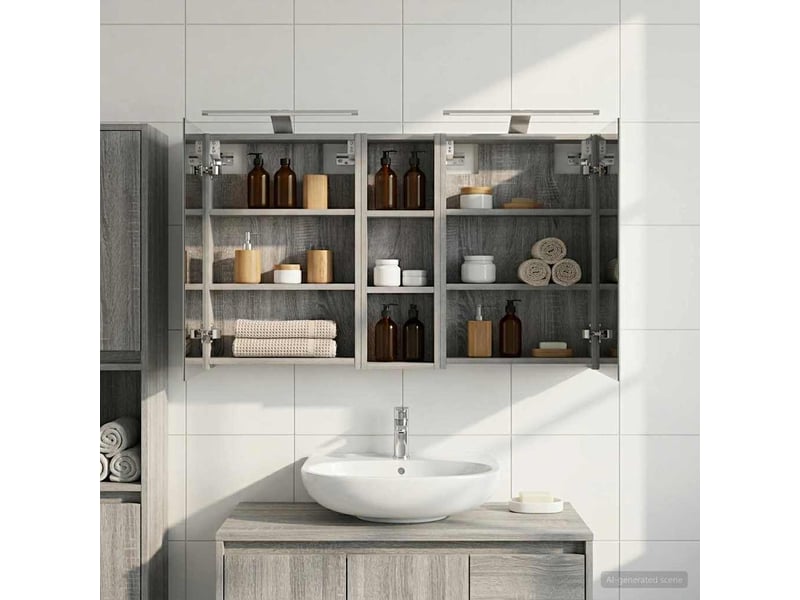  Ensemble de meubles de salle de bain 3 pcs 100x10.5x60.5 cm shl8134  - Conforama B