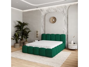 Lit coffre 160x200 cm <strong>MASSENO</strong> <strong></strong> coloris vert