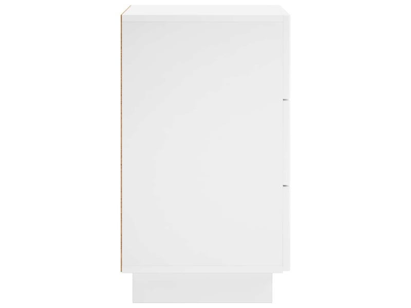  Table de chevet - cabinet de chevet - table de nuit 2 pièces blanc brillant 33,5 x 34,5 x 60 cm  - Conforama D