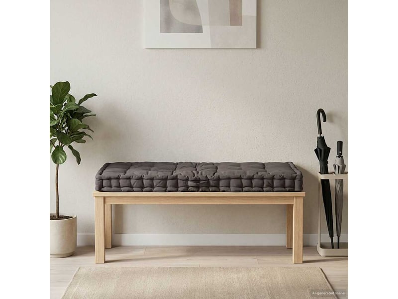  Coussin de plancher de palette, coussin d'assise coton 120x80x10 cm anthracite cf55517  - Conforama B