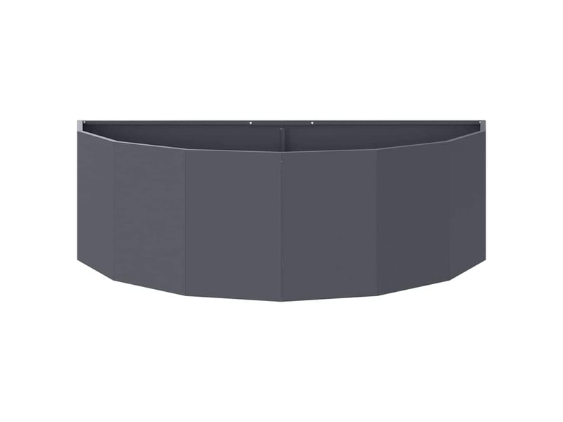  Jardinière - bac à fleurs anthracite 120 x 60 x 35 cm acier  - Conforama E