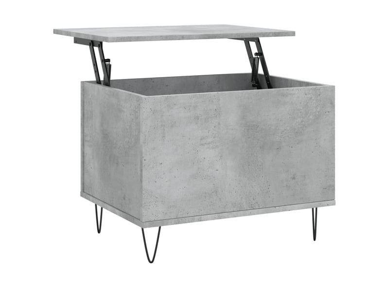  Table basse - table de salon - table à thé gris béton 60x44,5x45 cm bois d'ingénierie  - Conforama A