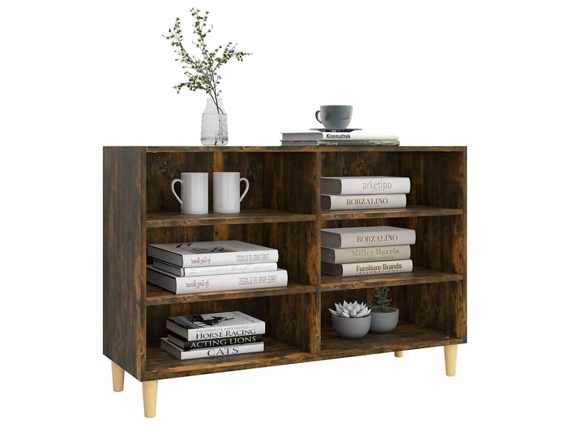  Buffet, meuble de rangement salon chêne fumé 103,5x35x70 cm bois d'ingénierie  - Conforama C