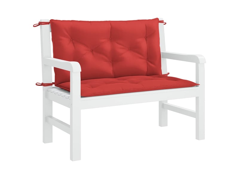  Coussin de banc de jardin, coussin d'assise rouge 100x(50+50)x7 cm tissu oxford cf52794  - Conforama D
