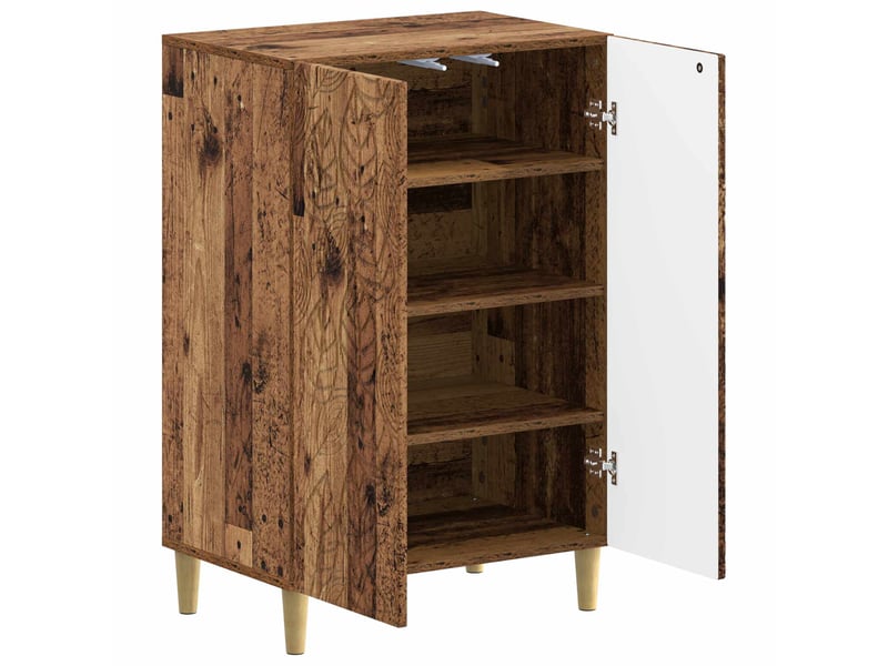  Meuble à chaussures, armoire à chaussures delft 59,5x39,5x90 cm bois ancien  - Conforama C