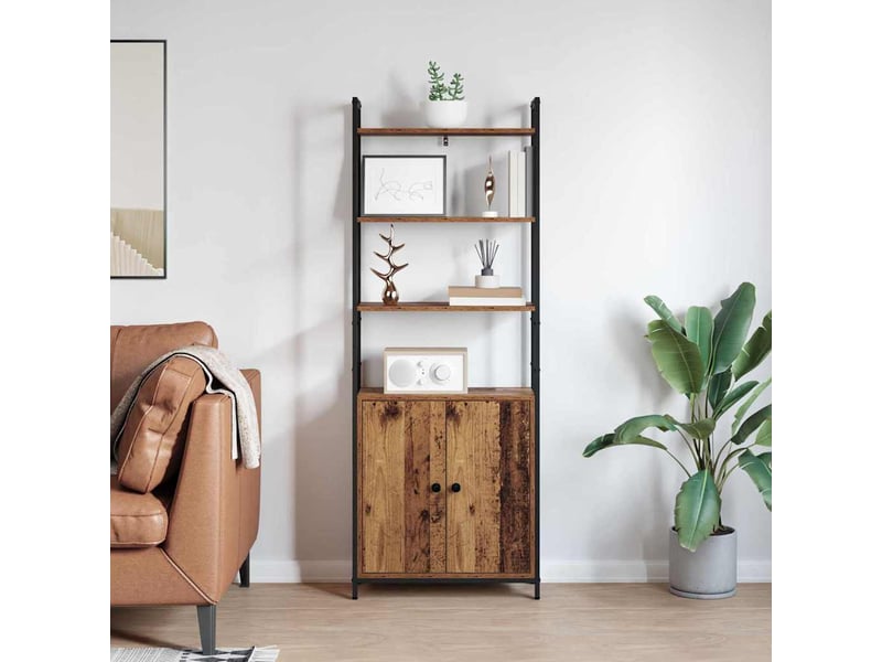  Bibliothèque 6 niveaux, armoire à livres 60 x 24 x 161 cm bois d'ingénierie shl8859  - Conforama D