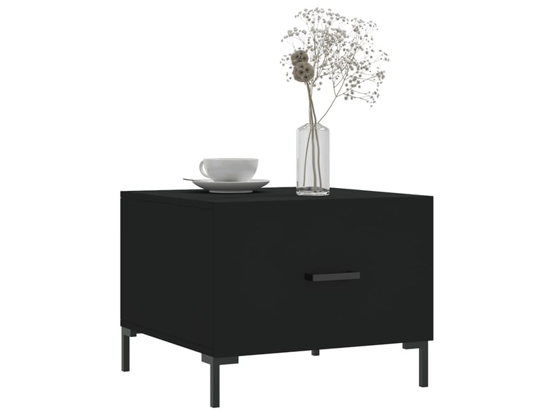  Table basse - table de salon - table à thé noir 50x50x40 cm bois d'ingénierie  - Conforama C