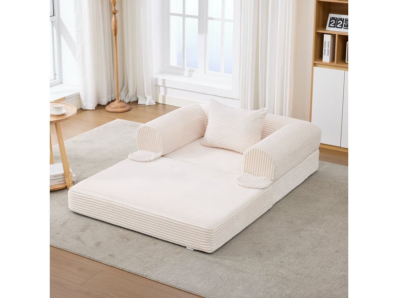  Canapé convertible, canapé-lit : en velours tricoté, pour salon, 1 place, pour appartement  - Conforama A