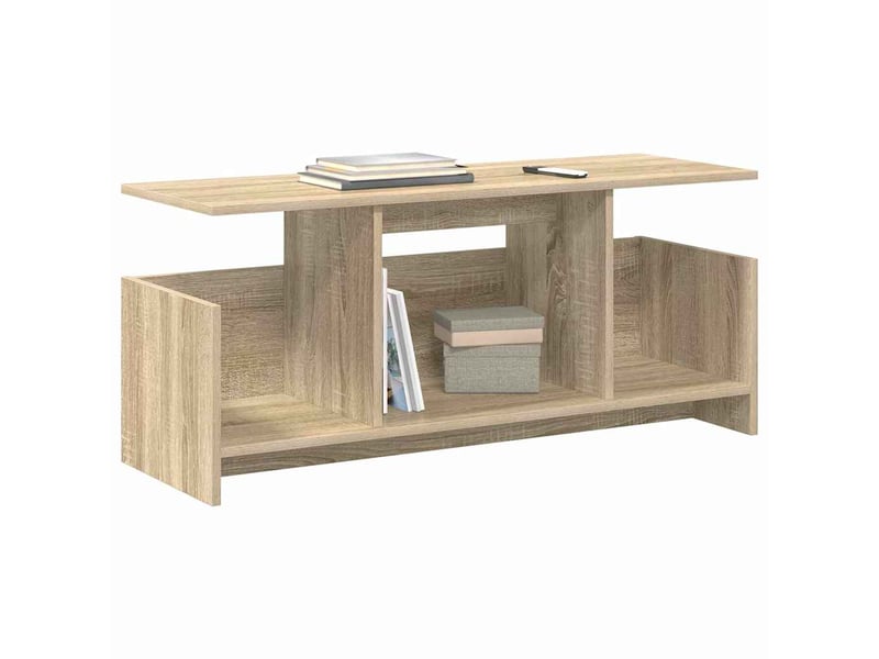  Meuble tv - banc tv - meuble de rangement 102 x 35 x 45 cm chêne sonoma bois d'ingénierie  - Conforama C