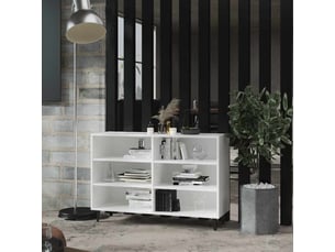 Buffet - bahut - meuble de rangement blanc 103,5x35x70 cm bois d'ingénierie