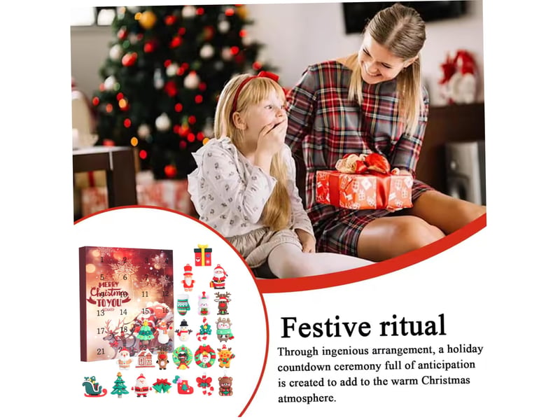  Calendrier de l'avent 24 jours – boîte surprise avec jouets anti-stress à presser, pour enfants et adultes  - Conforama E