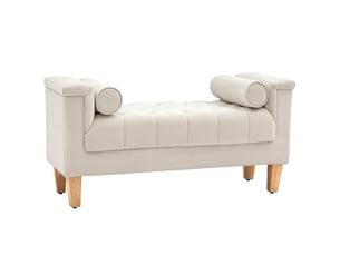 Banquette lit convertible couchage Occasionnel <strong>FLORAGRACE</strong> <strong></strong> beige