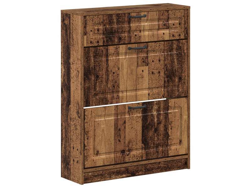  Meuble à chaussures, cabinet à chaussures utrecht 78x24x100 cm bois d'ingénierie shl7013  - Conforama A