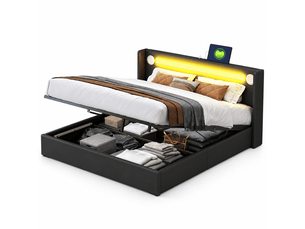 Lit coffre 160x200 cm Fay Lum coloris noir