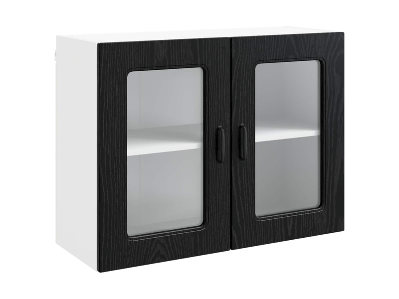  Panneau de lave-vaisselle kalmar chêne noir 80x31x60cm shl1779  - Conforama A