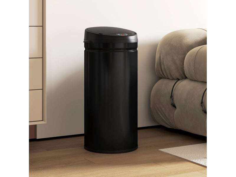 Poubelle capteur 42 l 30,5 x 30,5 x 68 cm, cuisine noire - Conforama D