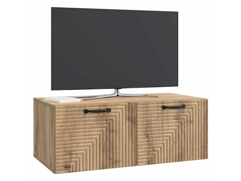  Meuble tv - banc tv - meuble de rangement mural 78,5 x 41 x 30 cm chêne artisanal  - Conforama C