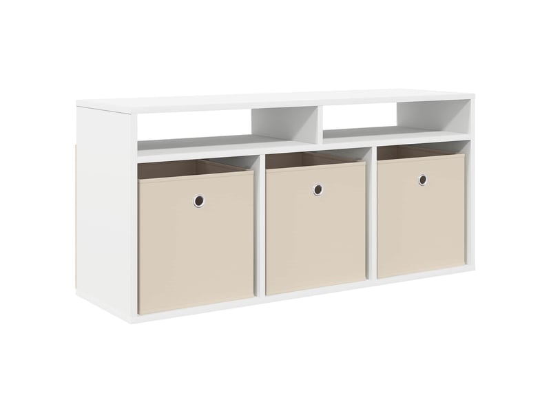  Meuble tv - basboard avec tiroir blanc 102 x 32 x 48,5 cm  - Conforama A