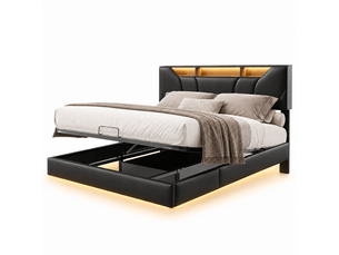 Lit coffre 160x200 cm YELENARO   coloris noir