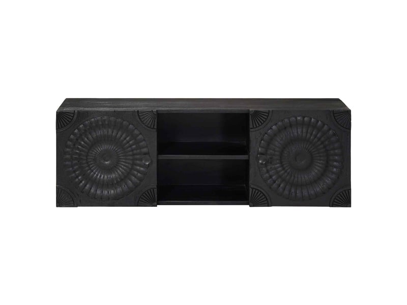 Meuble tv - banc tv - meuble de rangement noir 105 x 30 x 35 cm - Conforama E