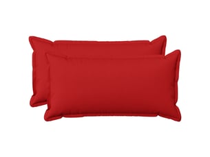 Lot de 2 coussins avec oreiller, coussins décoratifs houten rouge lin synthétique cf51211