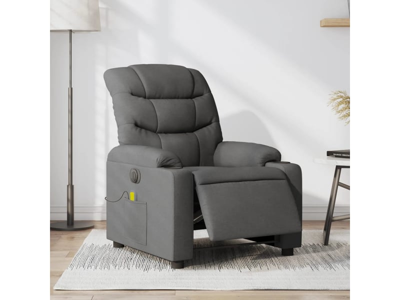  Fauteuil inclinable de massage électrique, fauteuil relax gris foncé tissu shl44183  - Conforama B