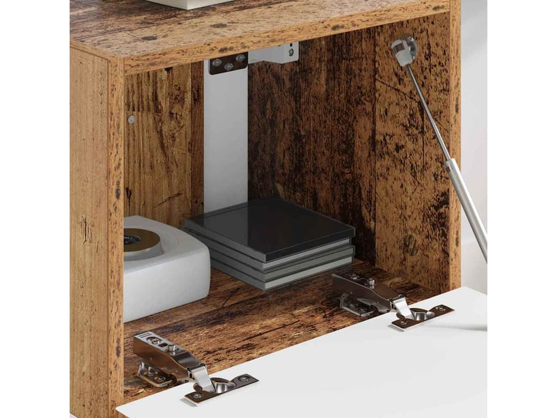  Meuble tv - banc tv - meuble de rangement mural 39 x 31 x 29,5 cm bois ancien bois d'ingénierie  - Conforama D