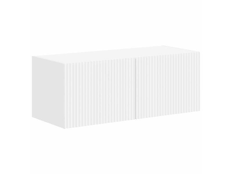  Ensemble meuble tv - banc tv - meuble de rangement 4 pcs blanc bois d'ingénierie  - Conforama E