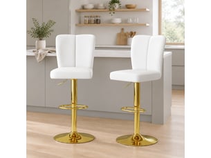 tabouret de bar assise réglable en hauteur <strong>OKWISH</strong> - bicolore hauteur d'assise 63 cm vendu Par paire