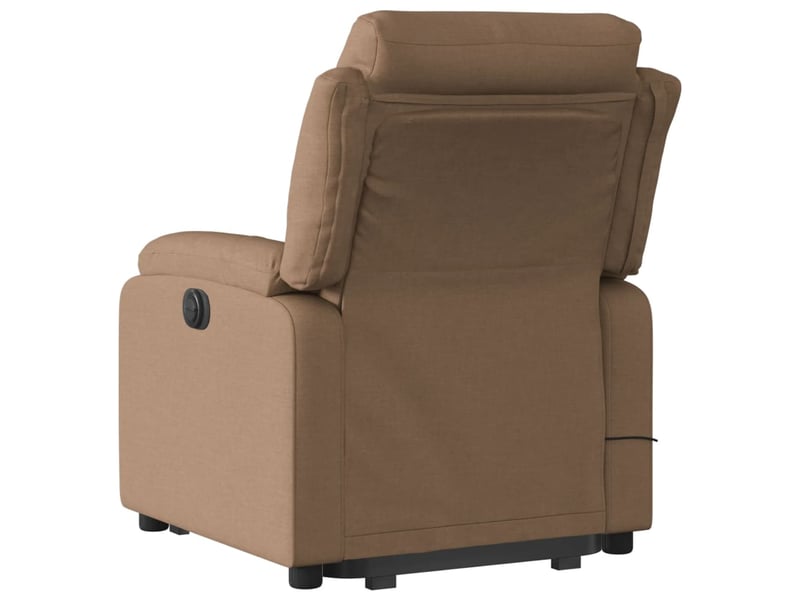 Fauteuil de relaxation tv fonction massage inclinable fonction de levage électrique en tissu marron dec027017 - Conforama D