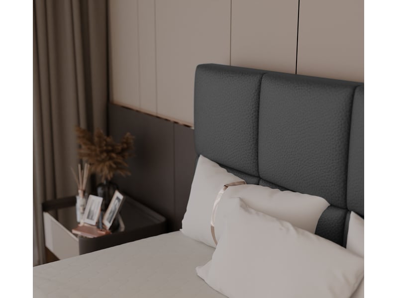  Lit coffre magnus - 180x200 cm - avec matelas et surmatelas - éco-cuir - noir MAGNUS - Conforama D