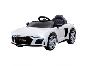 Voiture électrique enfant audi r8 spyder 107x58x44 cm 12 v avec télécommande blanche