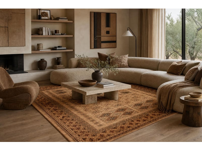  Tapis en laine kashqai 4307 100 oriental, ornement, couleur saumon   bordeaux 200x300 cm  - Conforama E