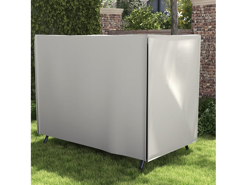  Housse de protection pour balançoire de jardin 205 x 124 x 164 cm grise, polyester oxford imperméable  - Conforama B
