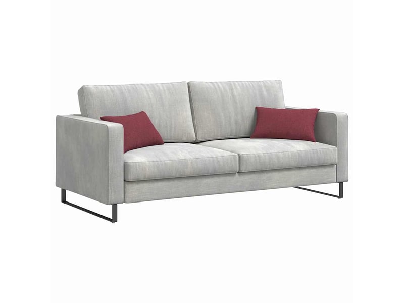  Lot de 2 coussins de canapé, coussins décoratifs tissu bordeaux 50 x 30 cm cf58798  - Conforama C