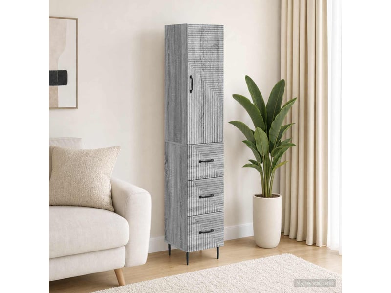 Ensemble de meubles 2 pcs, rangement de salon 33 x 34,5 x 90 cm bois d'ingénierie shl2143 - Conforama B