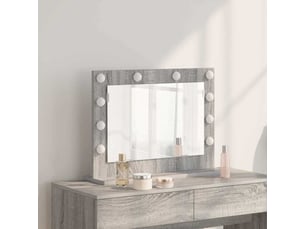 Miroir rectangulaire à fixer coloris gris <strong></strong>  <strong></strong> - 60 cm x 45 cm